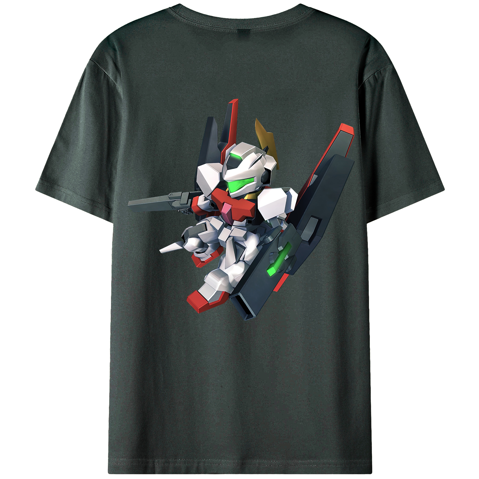（画像用） 機動戦士ガンダム Mobile Suit Gundam 綿100％ メンズ半袖Tシャツ（バックプリント） 通気性